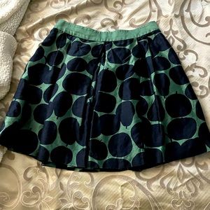 💚Juicy Couture Women's Pleated Skirt Blue Green Fruit Print (Sz 4)